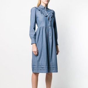 APC Nicks Chambray Long Sleeved Shirt Dress 38